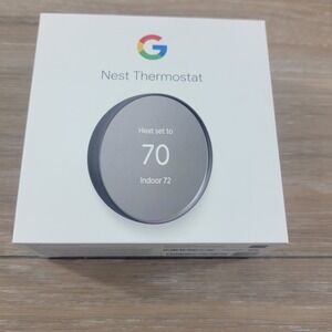 Google Nest Thermostat Charcoal New Open Box
